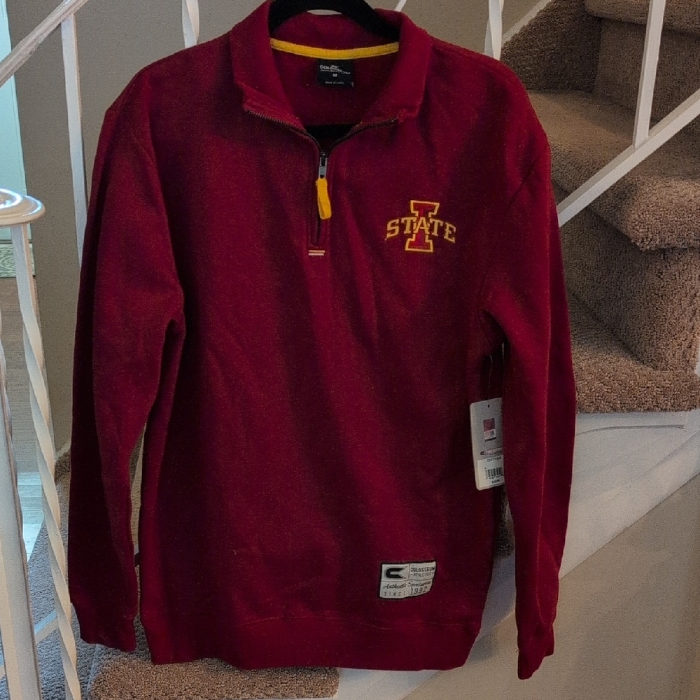NCAA Iowa State Colosseum Red Zip Up Sweatshirt In Medium NWT